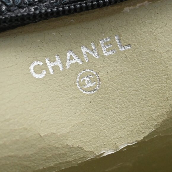 CHANEL CC Logo Mini Pouch Bag Grained Calfskin Leather Black GHW France 34KB454 - Picture 14 of 14